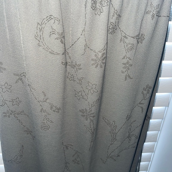 Y2K Vintage Norton McNaughton Olive Green Floral Maxi Skirt - Picture 2 of 8